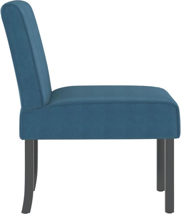Actual product image vidaXL Polsterstuhl Blau Samt