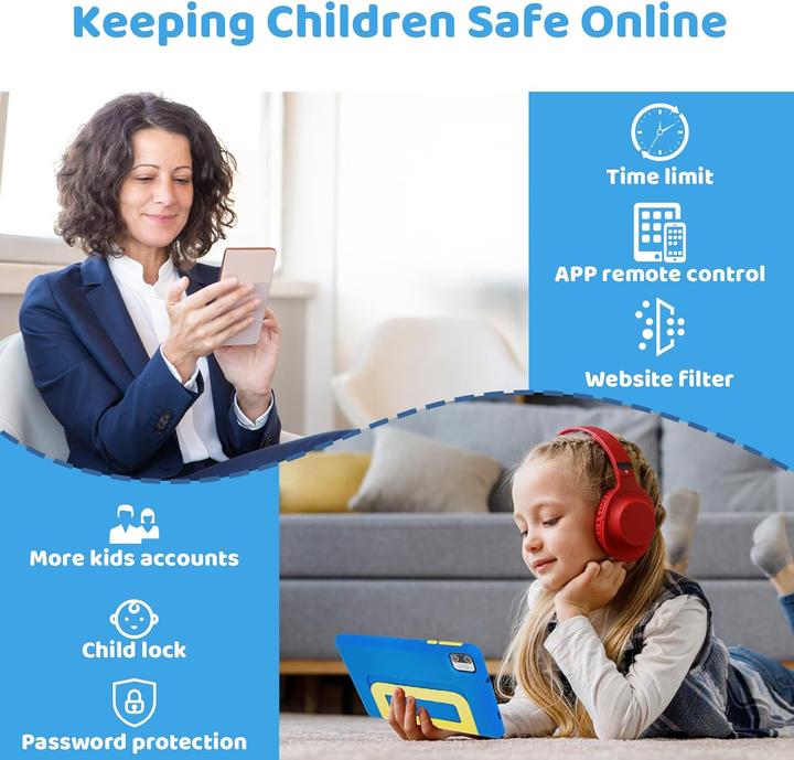 Produktbild Ainmel Kinder-Tablet (nur WLAN, 7", Blau)