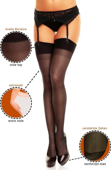 Produktbild Glamory Perfect 20 Strapsstrümpfe, Farbe make-up, Grösse 56-58 (20 DEN, 56 - 58)