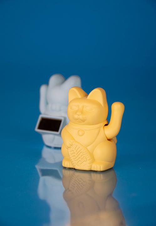 Actual product image Donkey Products Lucky Cat Solar Winkekatze hellblau 6,5cm