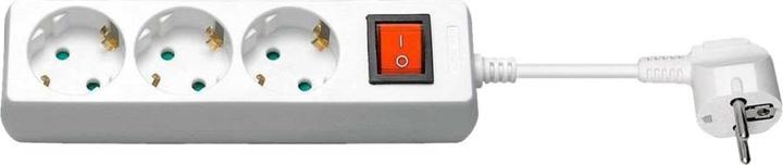 Produktbild MicroConnect 3-way Schuko Socket 3M White (3x, CEE 7/3, 3 m)