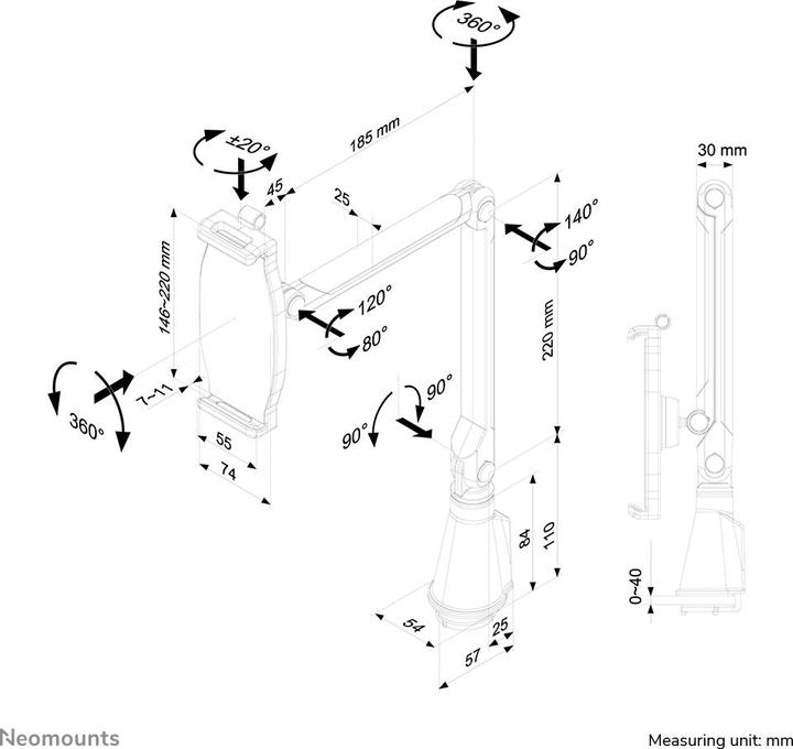 Image du produit Neomounts TABLET-D100SILVER