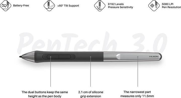 Immagine prodotto Huion Tavoletta grafica Inspiroy 2M nera (5080 lpi)