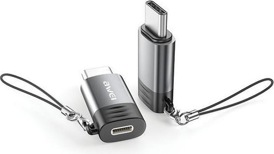 Awei Adapter A12 Lightning/USB-C szare /grey (Lightning, USB-C, Lightning, USB-C)