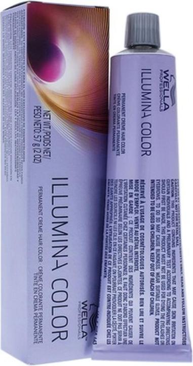 Wella Vopsea permanenta Illumina Color 7/43, Blond Mediu Rosu Auriu, 60ml (743 Mittelblond Golden Red)