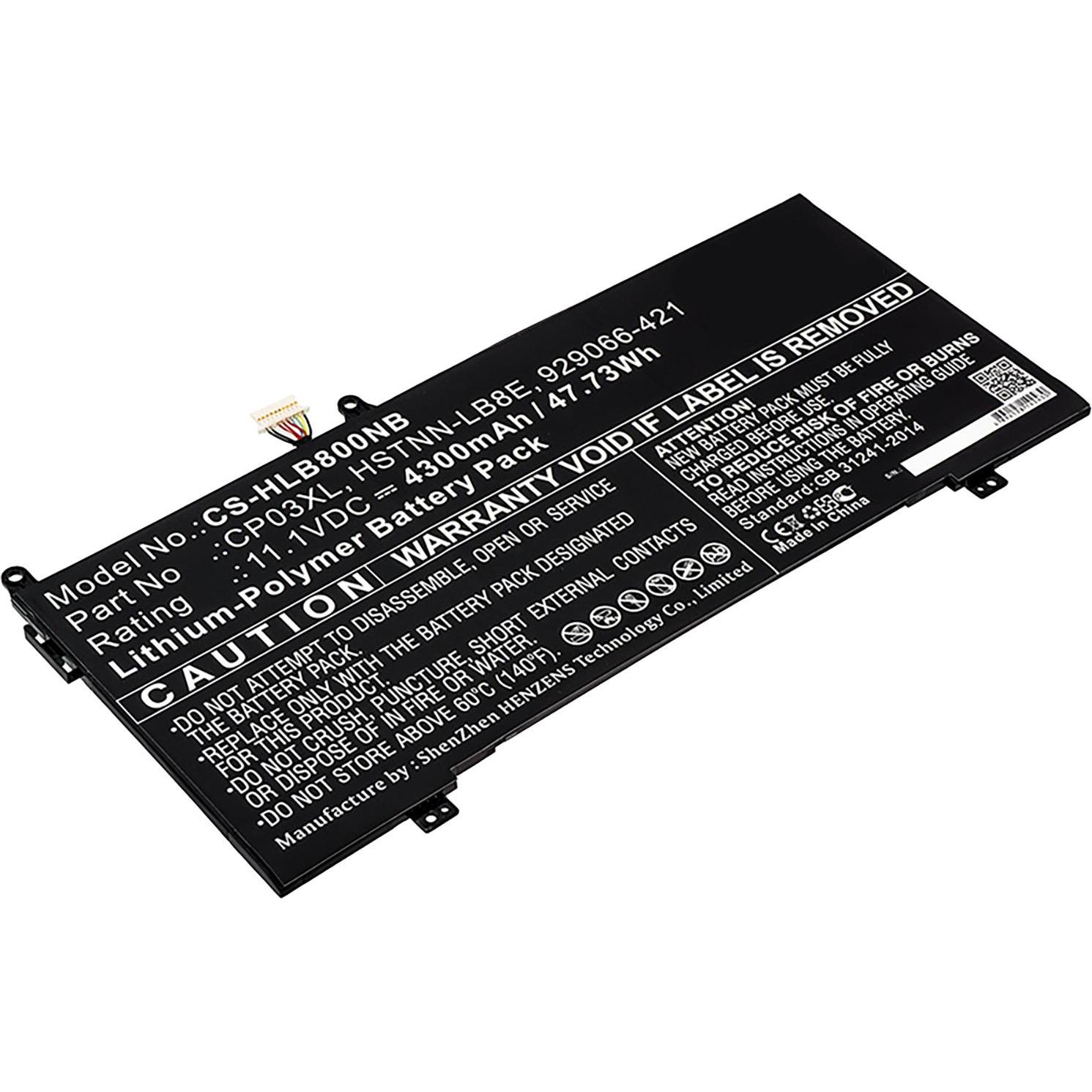 Thumbnail - CoreParts Laptop Battery for HP (1 Zellen, 4300 mAh), Notebook Akku, Schwarz