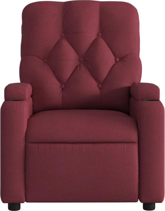 Immagine prodotto vidaXL Poltrona massaggiante in tessuto rosso vino,Colore: Rosso vino,Materiale: Tessuto