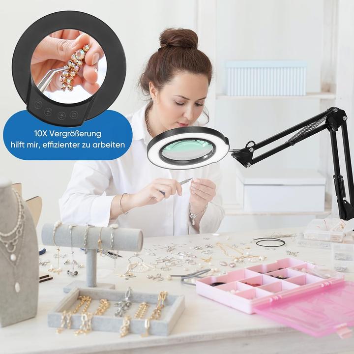 Produktbild Mandland Lupe mit Licht und Klemme