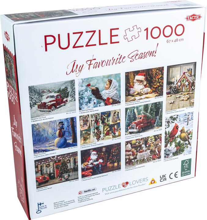 Produktbild Tactic Puzzle Lovers Christmas porch 1000 pcs puzzle (1000 Teile)