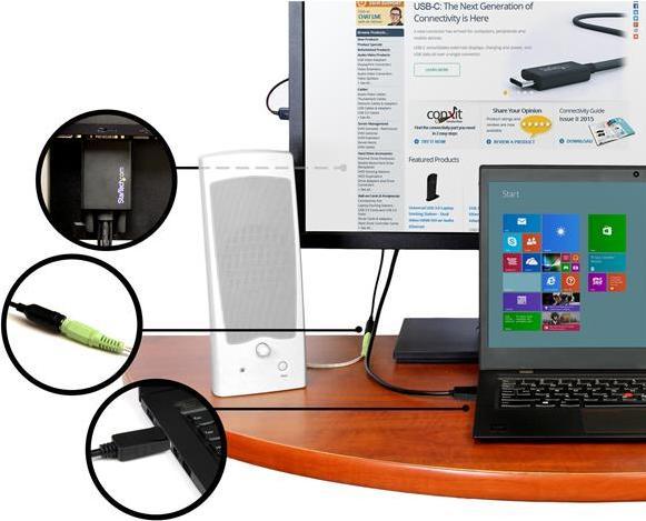 Produktbild StarTech 10 DP To VGA Cable With Audio (3 m, DisplayPort)