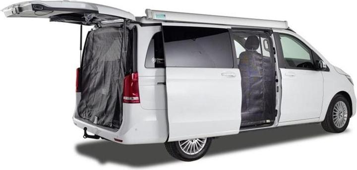 Actual product image VanQuito Mosquito net in the rear