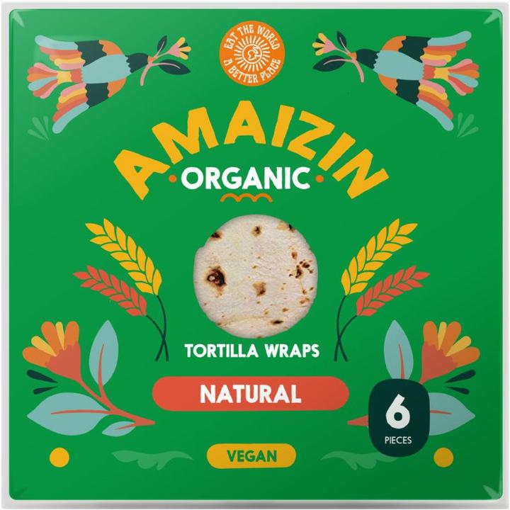 Actual product image Amaizin Wheat Flour Tortilla Wraps Organic (240 g)