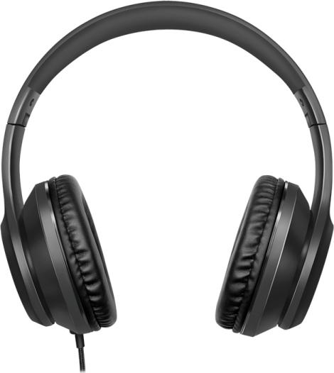 Actual product image LogiLink Stereo headset high quality, with microphone, black Connection: 3.5 mm jack plug, integrated Bed (Cable)