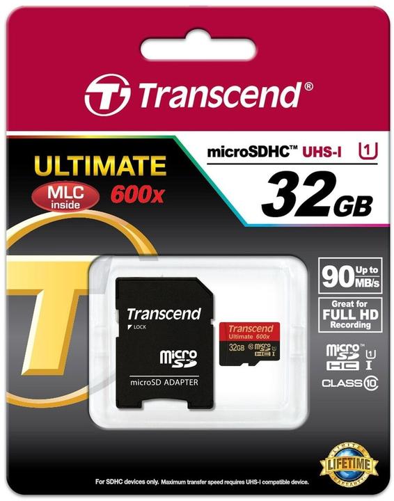 Image du produit Transcend Ultime (32 Go, microSDHC, U1, UHS-I)