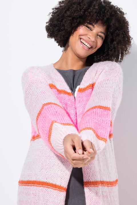Actual product image Angel of Style Strickjacke, lang, Neonstreifen, offene Form (50, 52)