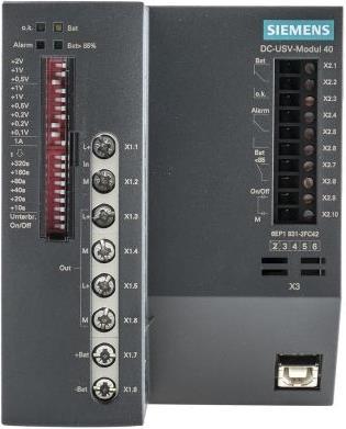 Actual product image Siemens DC UPS 24V/40A, USB-INTERFACE (960 VA, 960 W, Online double converter UPS)