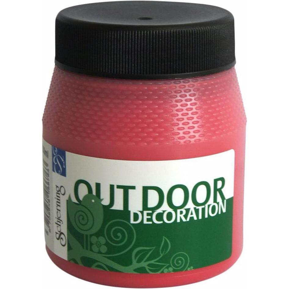 Schjerning, Künstlerfarbe + Bastelfarbe, Bastelfarbe Outdoor Decoration 250 ml, Karmin (Kaminrot, 250 ml)