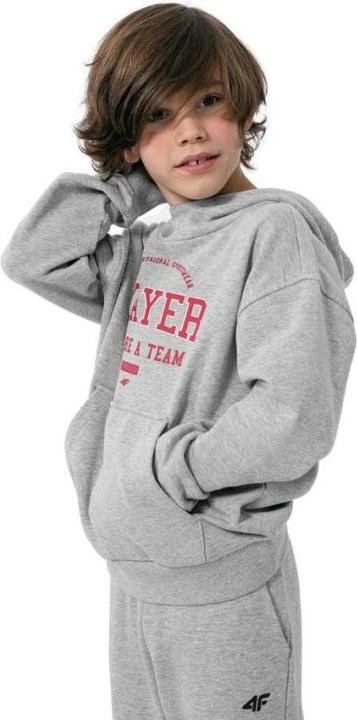 Produktbild 4F Jungenbluse cool grey melange, HJZ22 JBLM006 27M (128 cm) (128)