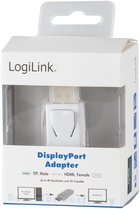 Image du produit LogiLink DisplayPort 1.2 4K vers HDMI (HDMI, 6.20 cm)