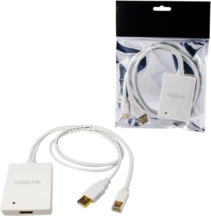 Immagine prodotto LogiLink Mini DisplayPort USB Audio a HDMI (Audio, Mini DP, 60 cm)