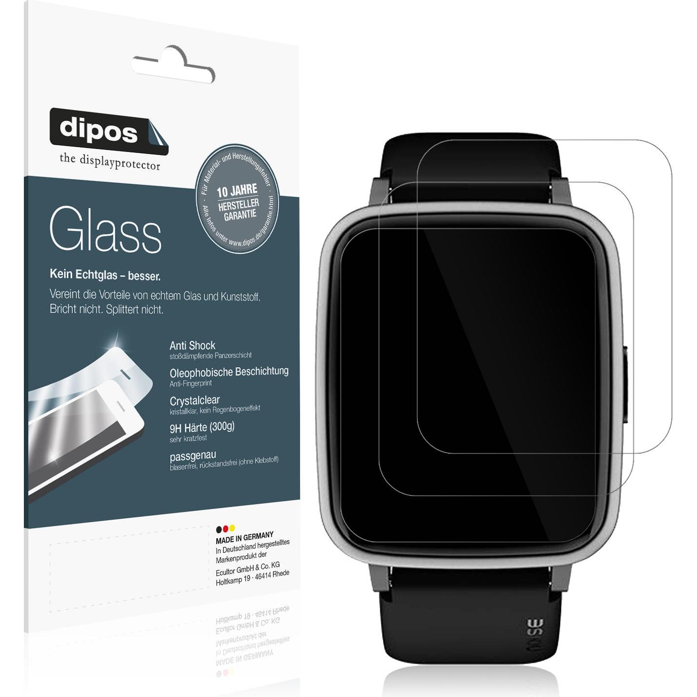Dipos Displayschutz Anti-Shock, Smartwatch Schutzfolie, Transparent