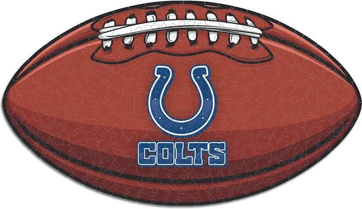 Actual product image Iconic NFL - Indianapolis Colts– Football with Logo - Wooden Puzzle Size S (150 pieces) (150 pieces)