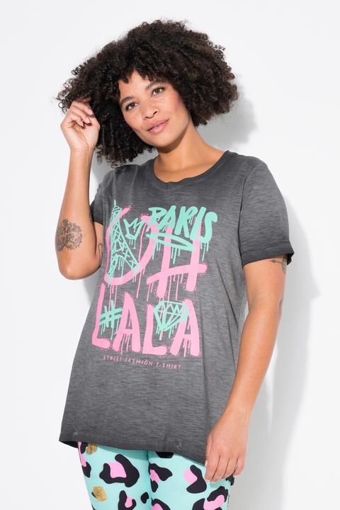 Produktbild Angel of Style T-Shirt, oversized, mit Paris Graffitti-Schriftzug (46)