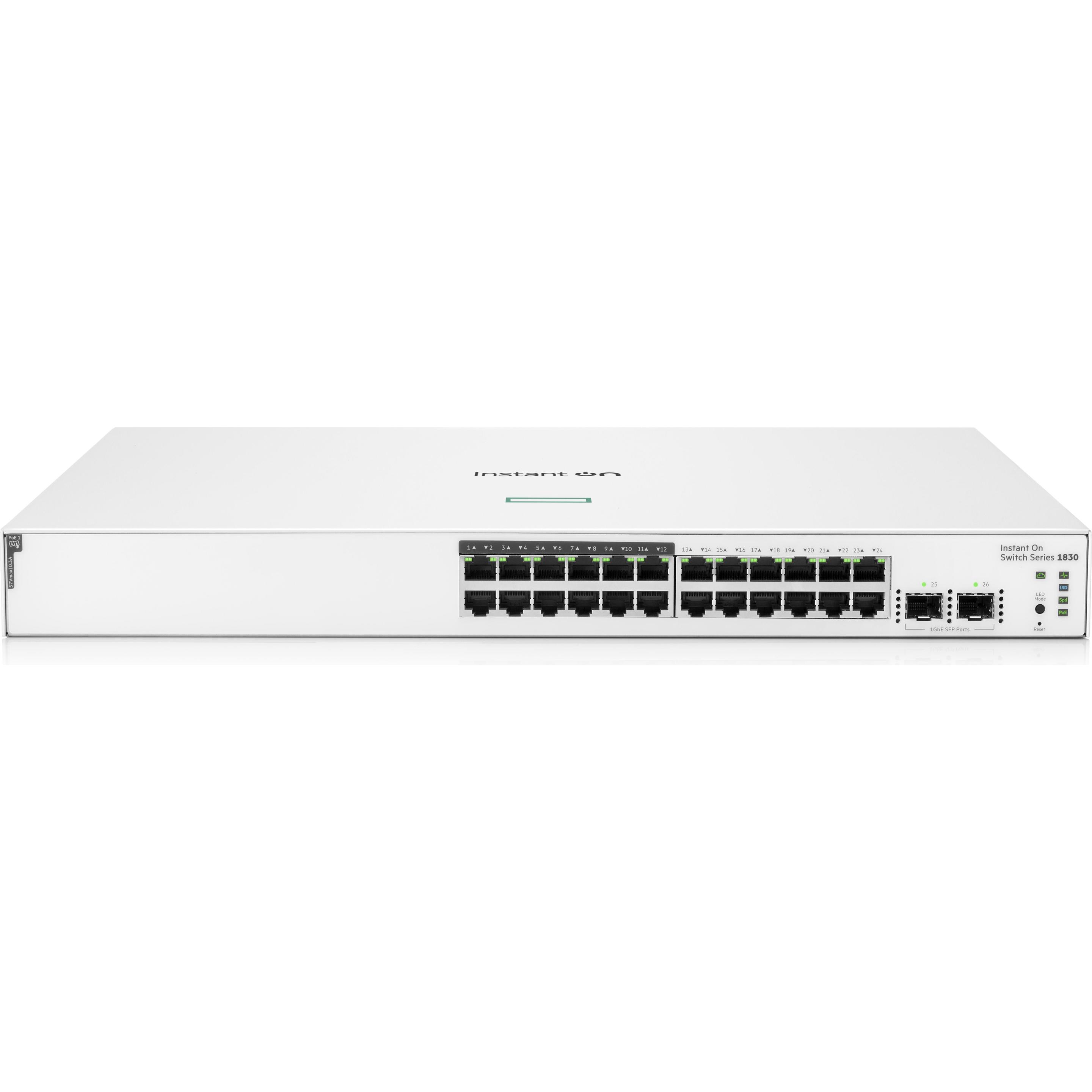 Hpe Bianco Aruba Instant On 1830 (24 Porte), Switch Di Rete,