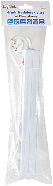 Produktbild LogiLink 6-fach mit Schalter