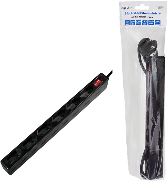 Produktbild LogiLink 6-fach mit Schalter