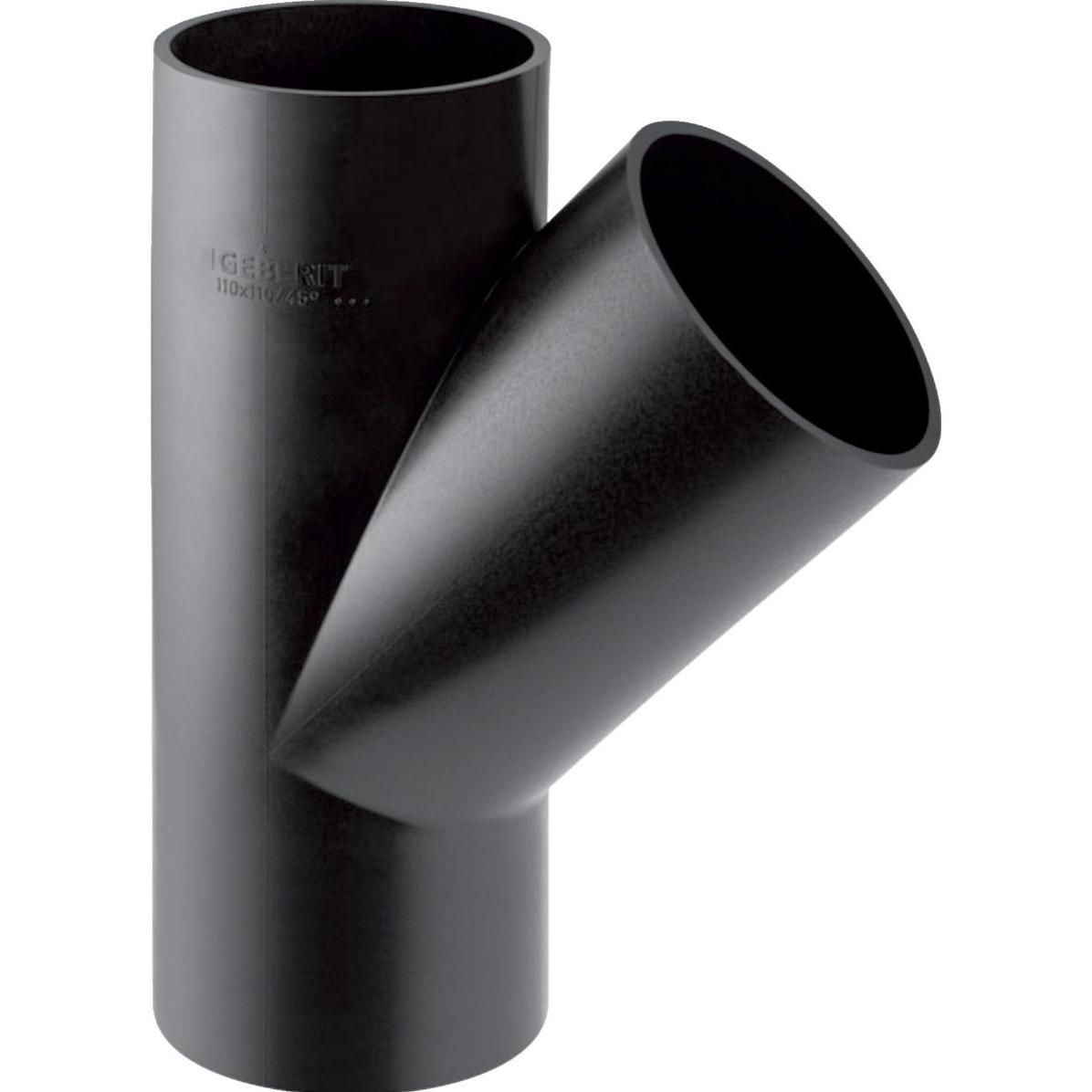 Geberit, Zubehör Sanitärinstallation, PE tee, diagonal 45 ° D160