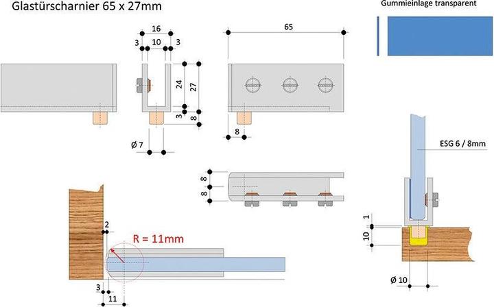 Produktbild Werkstarck Glastürscharniere