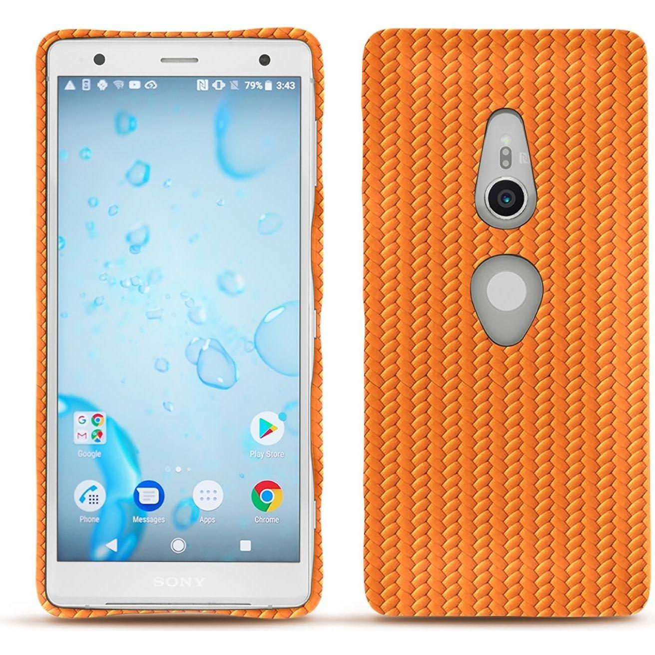 Thumbnail - Noreve Lederschutzhülle (Sony Xperia XZ2), Smartphone Hülle, Orange