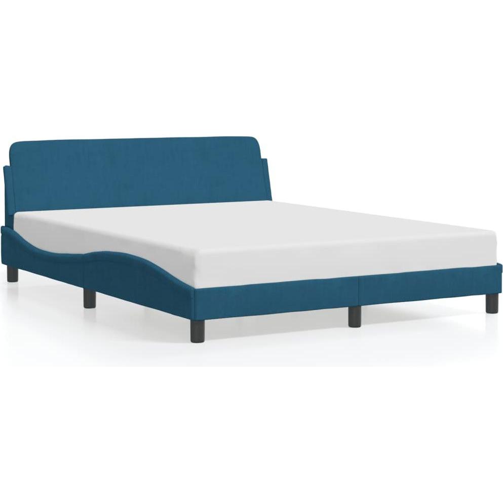 VidaXL, Bett, Bettgestell mit Kopfteil Samt (160 x 200 cm)