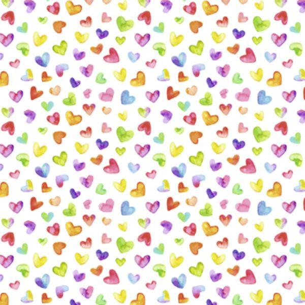 Actual product image Ursus Transparent paper folders "Colourful hearts", approx. 15 x 15 cm (115 g/m², 50x)