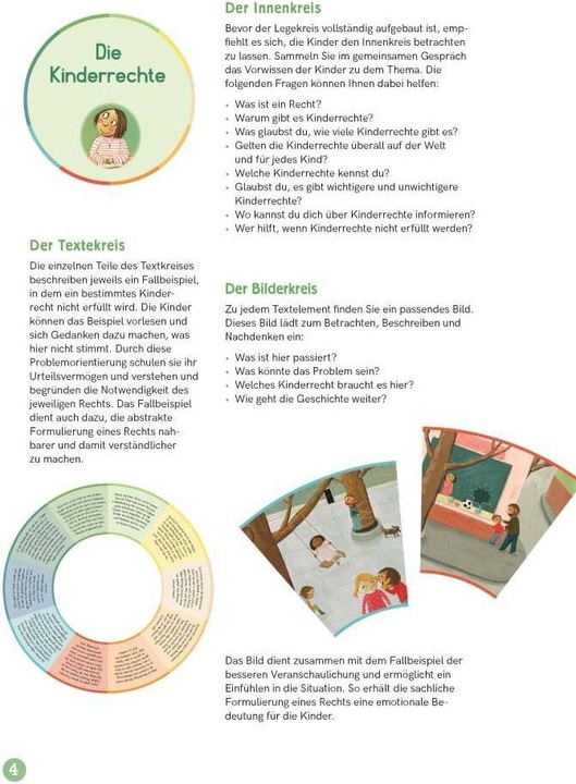 Immagine prodotto Die Kinderrechte. Ein Legekreis für die Grundschule in 10 Bildern (Tedesco, Melanie Fenzl, 2024)