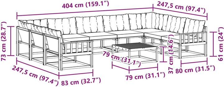 Produktbild vidaXL Outdoor-Sofa