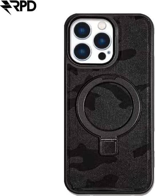 Produktbild RPD iPhone 16 PM - Magsafe Standetui mit camouflage Muster schwarz (Apple iPhone 16 Pro Max)
