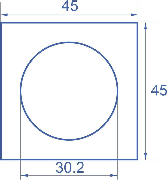 Image du produit Delock Cache module Easy 45 découpe de trou Ø 30,2 mm, 45 x 45 mm 5 pièces blanc (Support mural)