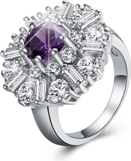 Produktbild Hermex versilberter Ring mit Weissem Topas, Morganit - Gr. 61 / Size 10 (61)