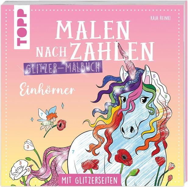 Produktbild Malen nach Zahlen Glitzer-Malbuch Einhörner