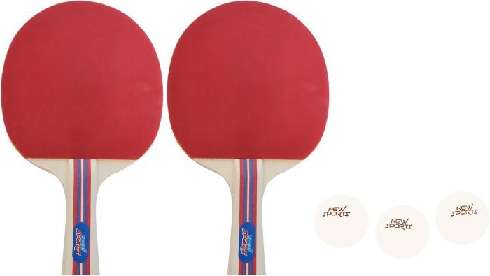 New Sports New Sport Tisch Tennis Set, 2 Schläger, 3 Bälle in Tasche