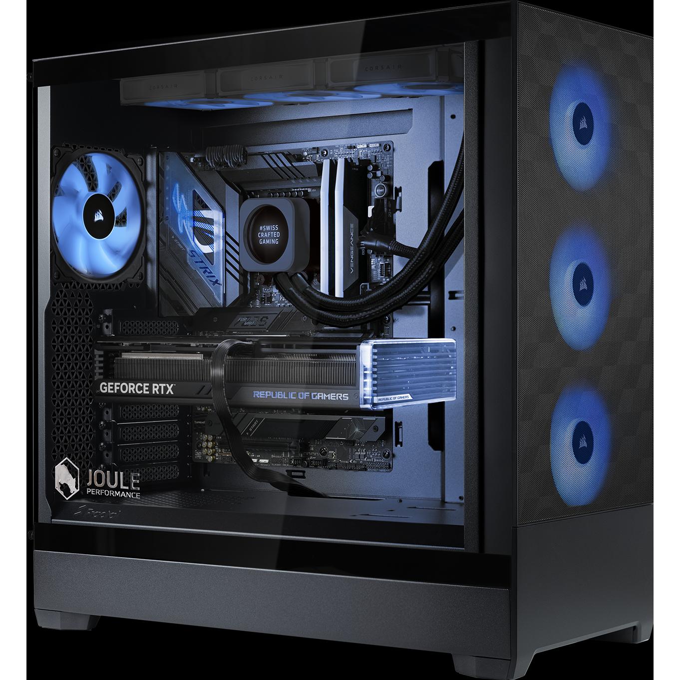 Joule Performance High End Gaming PC RTX4090 (AMD Ryzen 7 7800X3D, 32 GB, 2000 GB, GeForce RTX 4090), PC, Schwarz