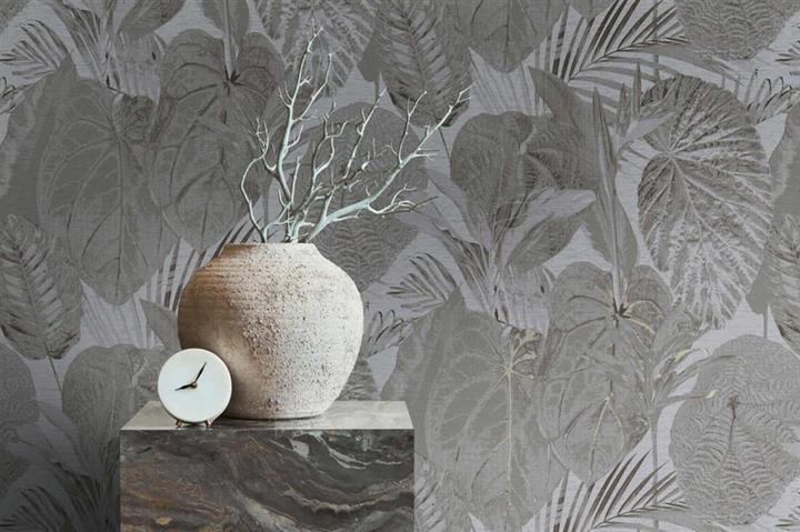 Productafbeelding AS Creation VINYL VLIESBEHANG BASIS 393555 GRIJZE BLADEREN (12)