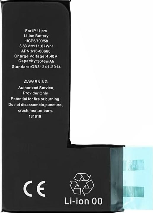 Immagine prodotto OEM - Smartphone Battery (18527) - without Flex-Cable - iPhone 11 Pro - 3046mAh - Black
