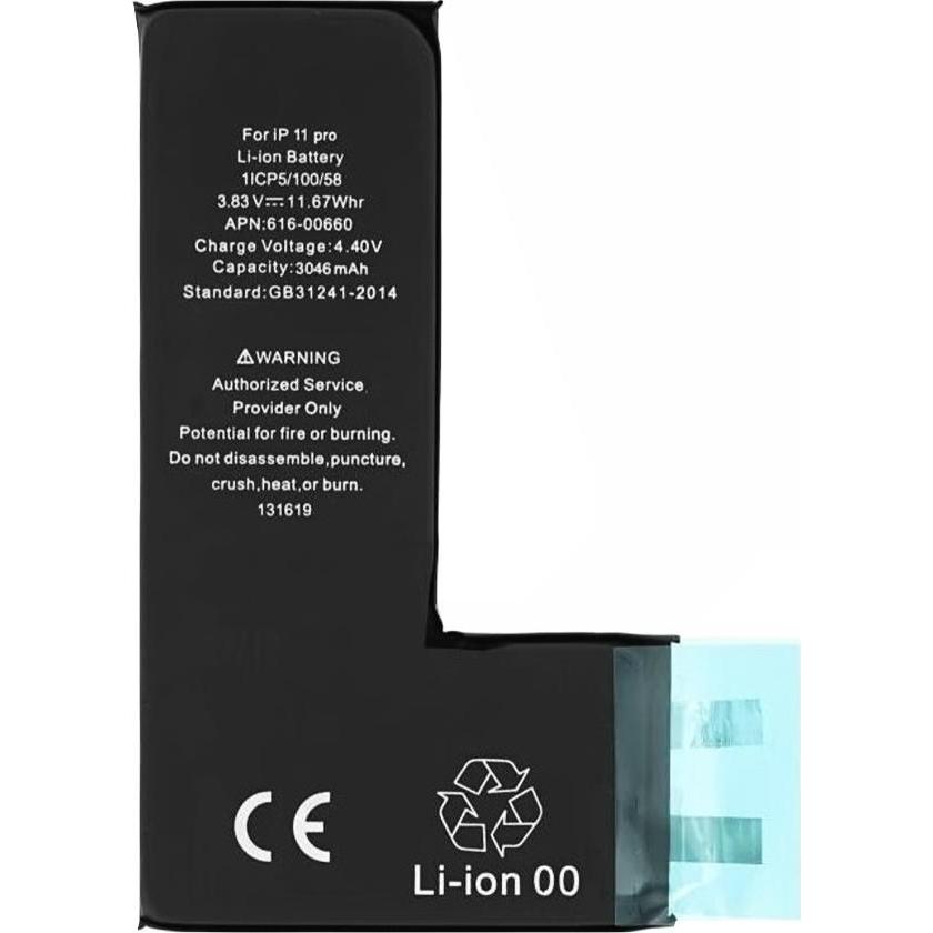 OEM - Smartphone Battery (18527) - without Flex-Cable - iPhone 11 Pro - 3046mAh - Black, Batteria smartphone
