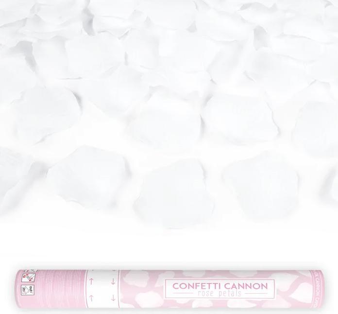 Produktbild Partydeco Konfettikanone Rosen weiss (1 Stück)