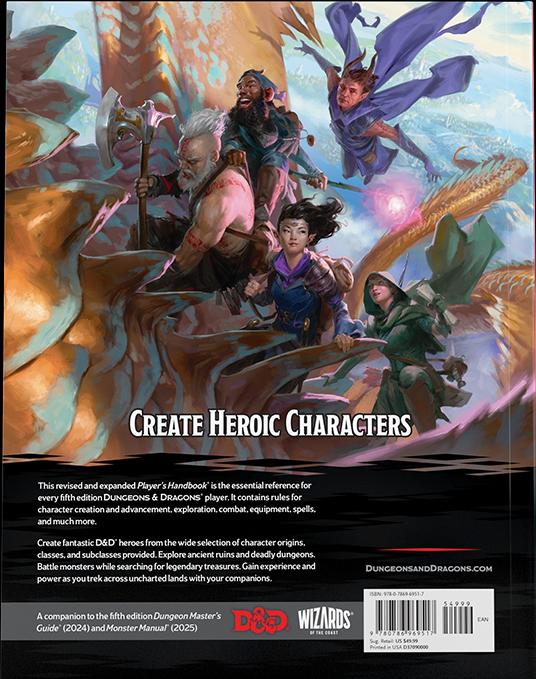Actual product image Wizards of the Coast Book - Roleplaying - Dungeons & Dragons - Player's Handbook 2025 (English)
