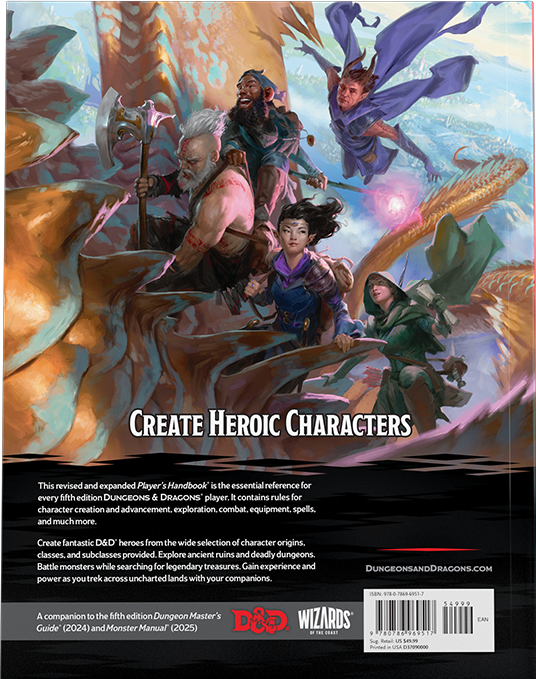 Actual product image Wizards of the Coast Book - Roleplaying - Dungeons & Dragons - Player's Handbook 2025 (English)