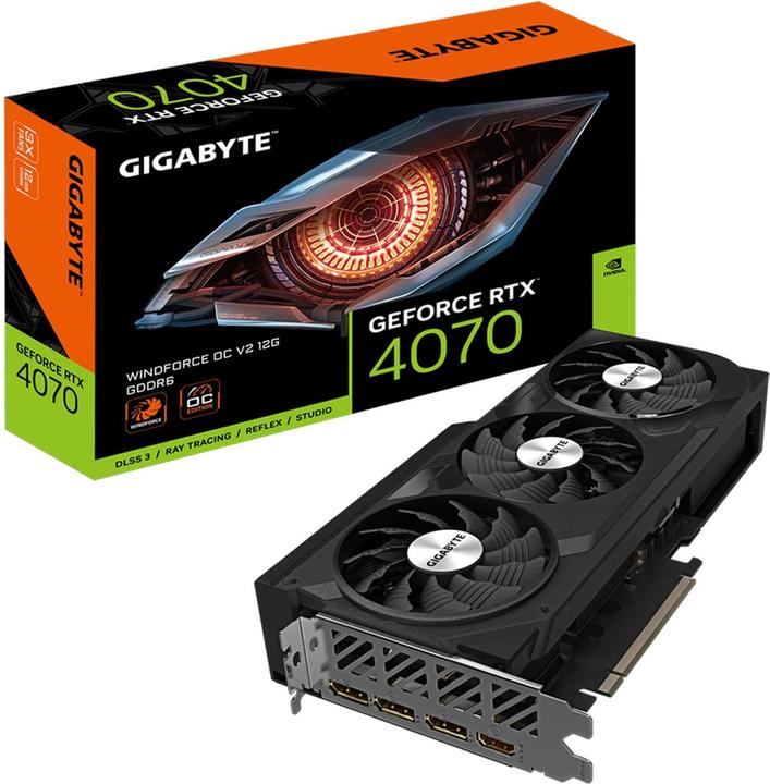 Produktbild Gigabyte VGA GBT RTX4070 12GB Windforce 3X OC V2 (12 GB)